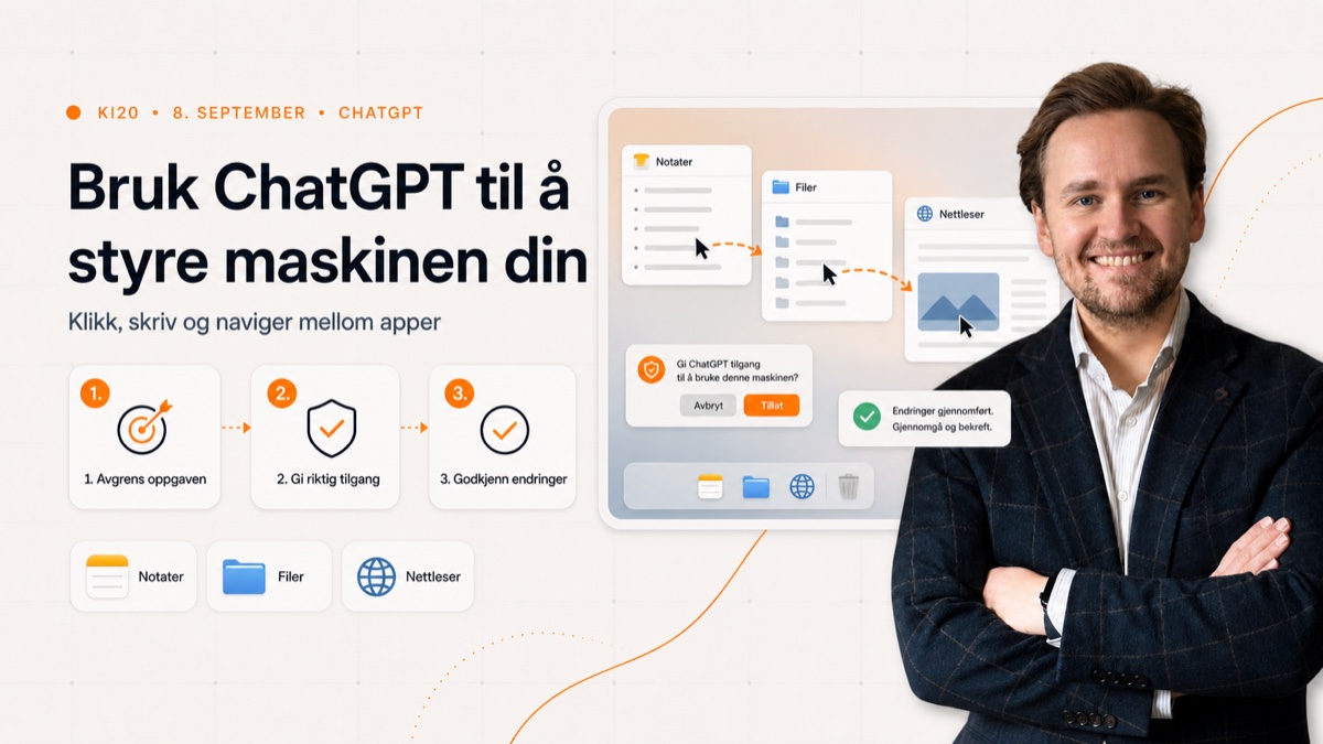 Cover til sendingen «Bruk ChatGPT til å styre maskinen din»